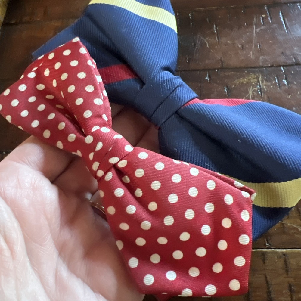 Lot Of 4 Vintage Clip On Bow Ties Wembley‎ Beau Clip Delton - Picture 12 of 13